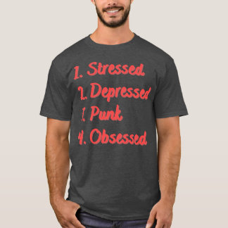 Stressartiger Punk besessen T-Shirt