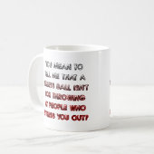 Stressball Lustiger Becher oder Reisebecher Kaffeetasse (Vorderseite Links)