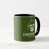 Stressed Ape Studios Green Logo Tasse (VorderseiteRechts)