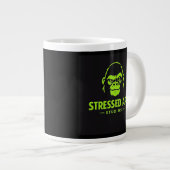 Stressed Ape Studios Grünes Logo Jumbo-Tasse (Vorderseite Rechts)