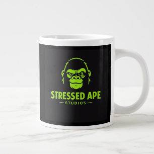 Stressed Ape Studios Grünes Logo Jumbo-Tasse