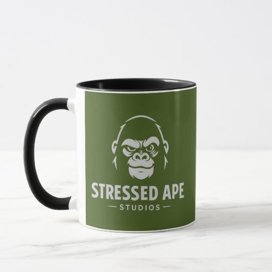Stressed Ape Studios Grünes Logo Tasse (Links)