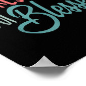 Stressed But Blessed Funny Motivational Men Women Poster (Ecke)