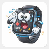 Stressed Cartoon Smart watch Character Sticker (Vorderseite)
