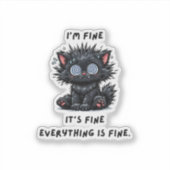 stressed cat sticker (Vorderseite)