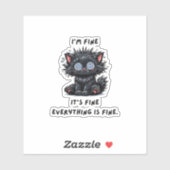 stressed cat sticker (Blatt)