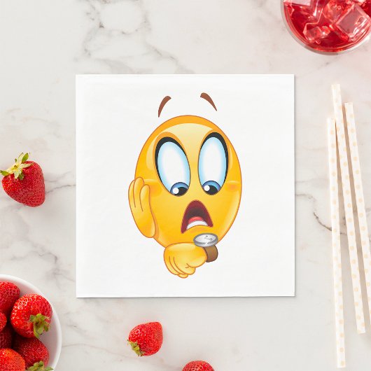 Stressed Emoji Napkins Serviette