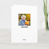 Stressed Granny Funny Erntedank Karte (Rückseite)