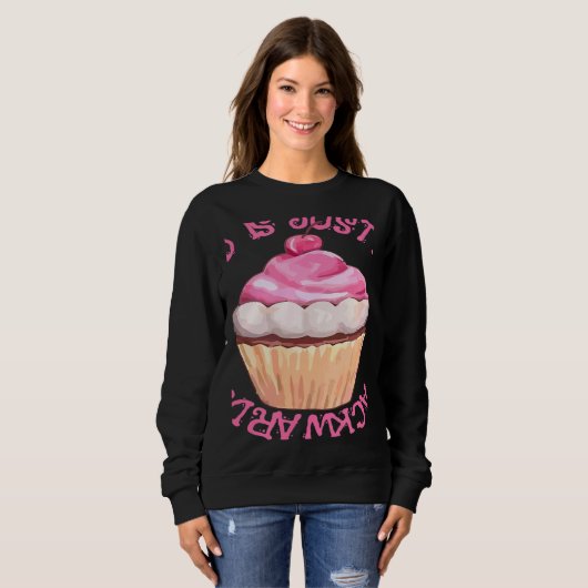 Stressed Is Just Desserts Backwards  Cupcake Sweatshirt (Vorne ganz)
