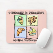 STRESSED ist NACHTISCHE buchstabiertes rückwärts - Mousepad (Mit Mouse)