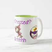 "Stressed out" Zweifarbige Tasse (VorderseiteRechts)