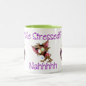 "Stressed out" Zweifarbige Tasse (Mittel)