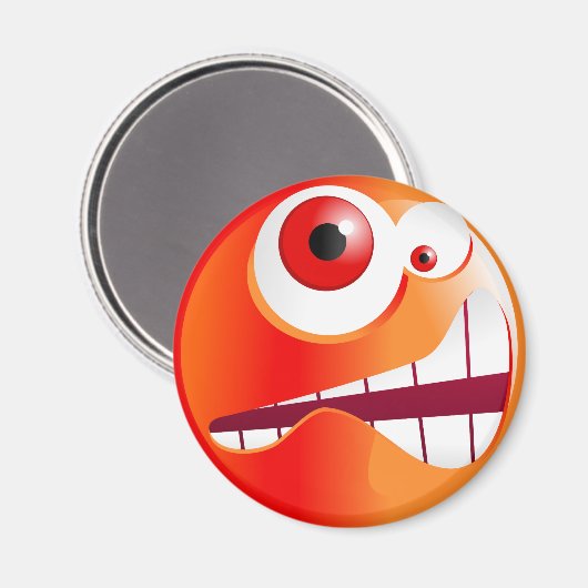 Stressed Smilie Magnet (Vorderseite/Rückseite)