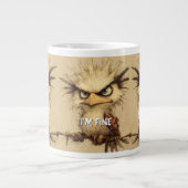 StressedBird I'm Fine It's FIne Alles ist gut Jumbo-Tasse (Vorderseite)