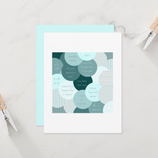 "Stresserleichterung" Karte (Vorderseite/Rückseite Beispiel)