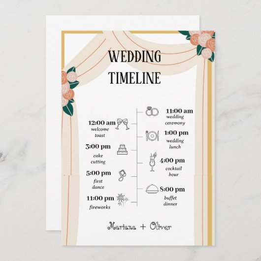 Stressfreie Hochzeitszeitschrift - Feiern Sie Ihre Einladung (Vorne/Hinten)