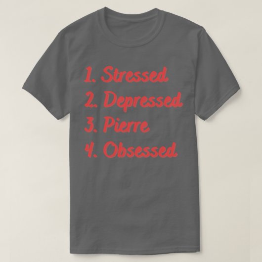 Stressgebeugter Pierre T-Shirt (Design vorne)