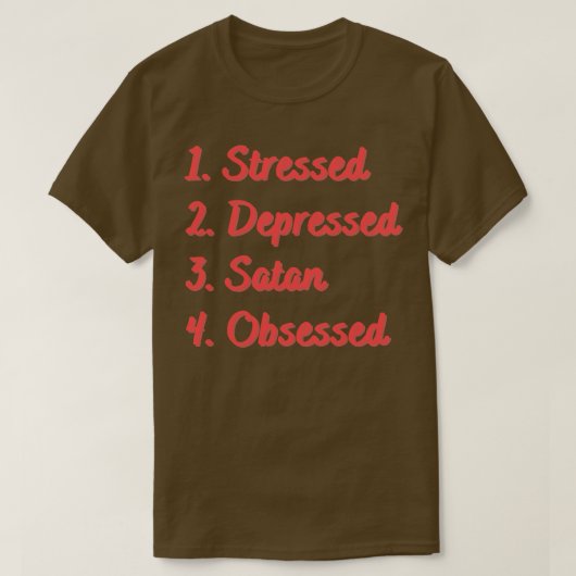 Stressgebeutelter Satan T-Shirt (Design vorne)
