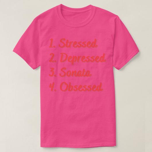 Stressgedämpfte Sonate T-Shirt (Design vorne)