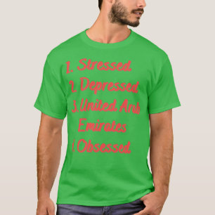 Stressgedämpfte Vereinigten Arabischen Emirate T-Shirt