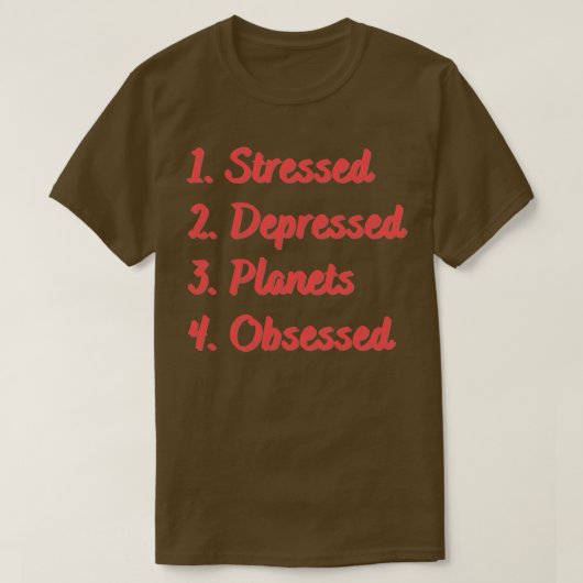 Stressgeplagte Planeten T-Shirt (Design vorne)