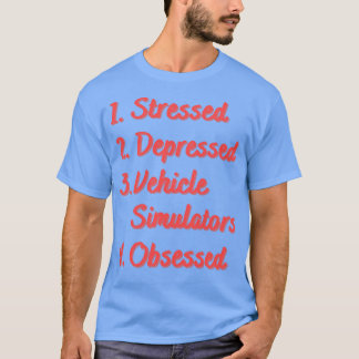 Stressgepresste Fahrzeugsimulatoren T-Shirt