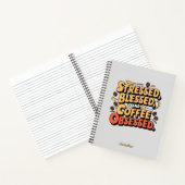 Stressgepresstes, gesegnetes und kaffeegetränktes  notizblock (Innenseite)