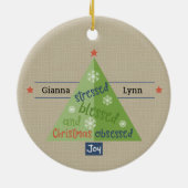 Stressgesegnet, individuell anpassbar keramik ornament (Hinten)