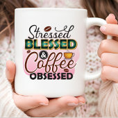Stressgesegnete Typografie Coffee Tasse