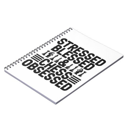 Stressgesegnetes Schach, besessen, lustiger Nachba Notizblock (Linke Seite)