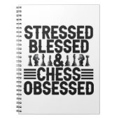 Stressgesegnetes Schach, besessen, lustiger Nachba Notizblock (Vorderseite)