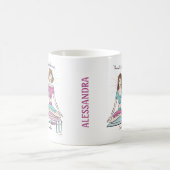 Stressgezaubert rückwärts ist Desserts Coffee Tass Kaffeetasse (Mittel)