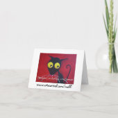 Stressie Cat Angel Feiertagskarte (Rückseite)