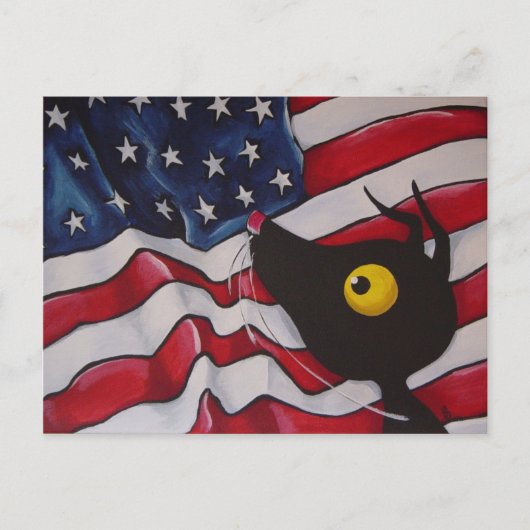 Stressie Cat in den USA! Postkarte (Vorderseite)