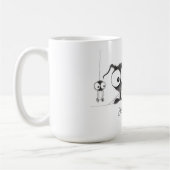 Stressie Katze u. Freund-Tasse Kaffeetasse (Links)