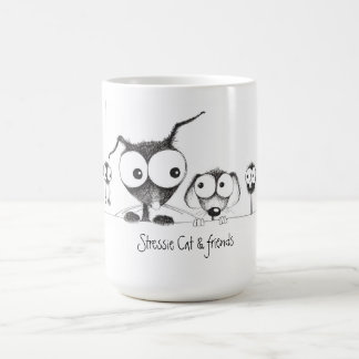 Stressie Katze u. Freund-Tasse Kaffeetasse