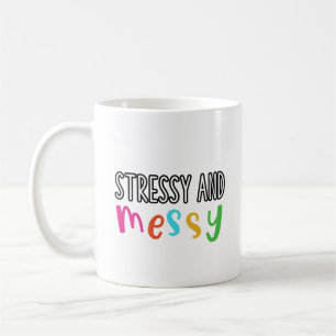 Stressig und chaotisch kaffeetasse