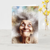 Stresste Alte Dame für dich Karte (Gelbe Blume)