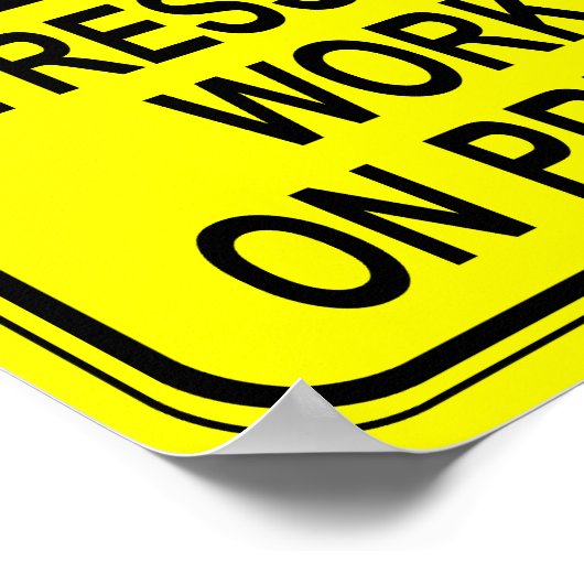 Stresste Arbeitskopie Poster (Ecke)