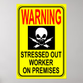 Stresste Arbeitskopie Poster (Vorne)