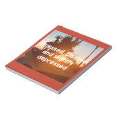 Stresste, gesegnete und deprimierte Notebooks Notizblock (Rotiert)