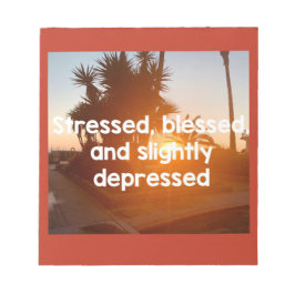 Stresste, gesegnete und deprimierte Notebooks Notizblock