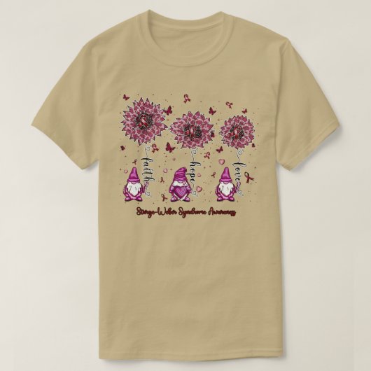 StressWeber Syndrome Awareness Gnome Glaube hoffen T-Shirt (Design vorne)