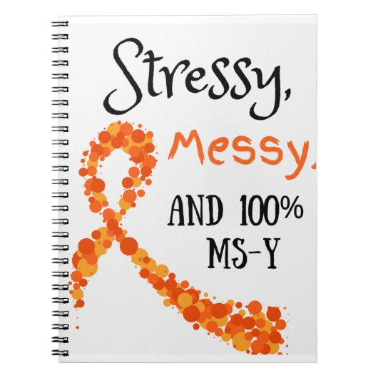 Stressy, Messy und 100% MS-Y Notebook Notizblock (Vorderseite)