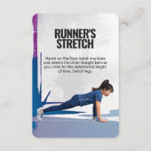 Stretch-Fitness-Karte des Runners mit blauem Hinte Save The Date (Vorderseite)
