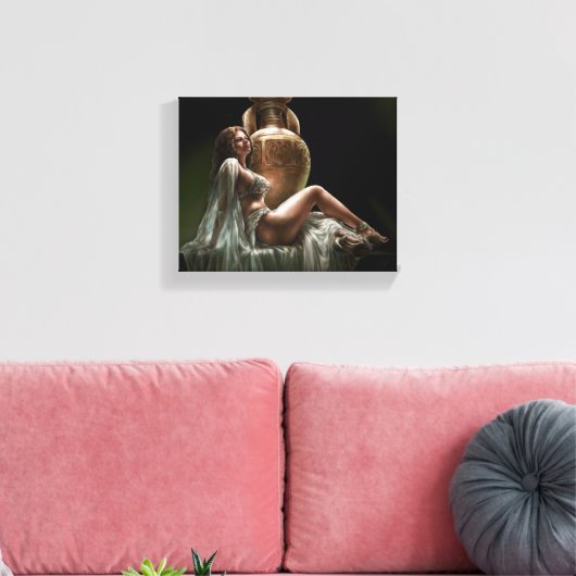 Stretch Leinwand mit der Königin von Sheba von Lin (Insitu (Wohnzimmer))