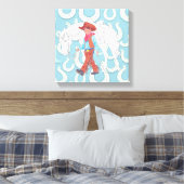 Stretch Leinwand Young Cowboy and Horse (Insitu (Schlafzimmer))
