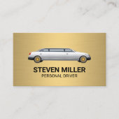 Stretch Limo | Goldmetall Visitenkarte (Vorderseite)