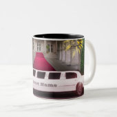 Stretch Limo mit Ihrem Namen Zweifarbige Tasse (VorderseiteRechts)