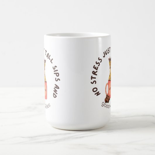 “Stretch out, sip slow, stress less.” Kaffeetasse (Mittel)
